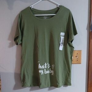 Time and Tru Green Maternity Top